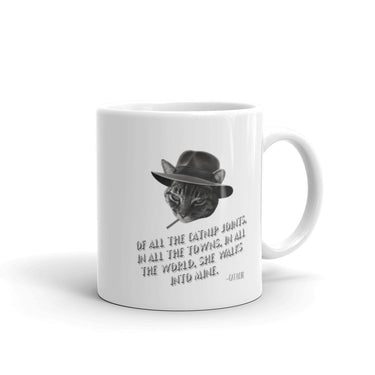 Of All the Catnip Joints She Walks into Mine Noir Cat Mug - The Japan Shop